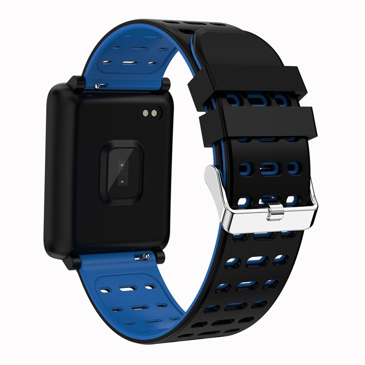 A8 Smart Watch Pedometer Activity Tracker with Blood Pressure/Oxygen Monitor - Black / Blue-3