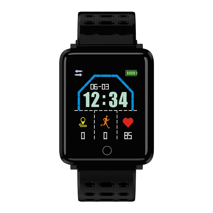 A8 Smart Watch Pedometer Activity Tracker with Blood Pressure/Oxygen Monitor - Black / Blue-6