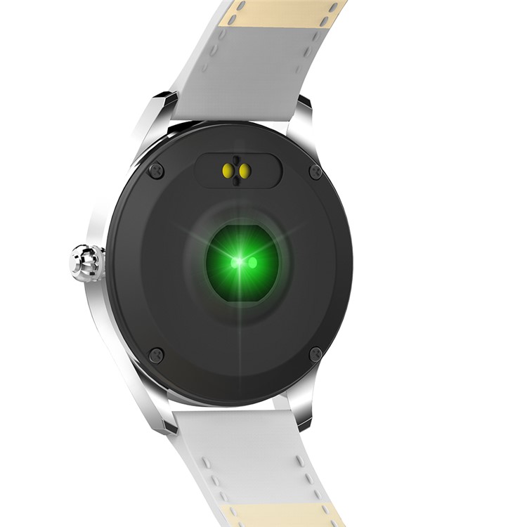 KW10 Bluetooth Frauen Smart Watch IP68 Wasserdichte Unterstützung Herzfrequenz / Schlaf-Monitor Mit Lederband - Weiß-6