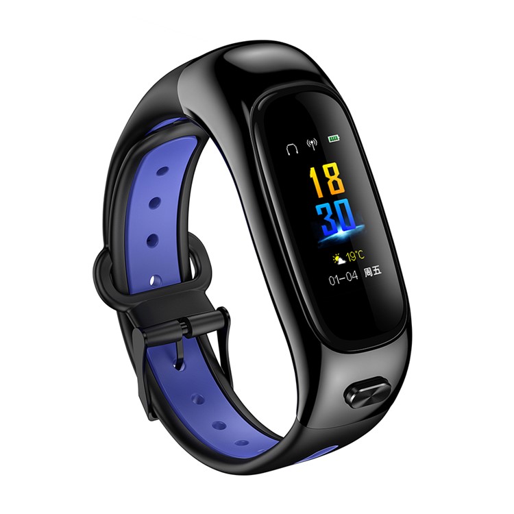 

LEMONDA S1 0.92-inch Color Screen Waterproof Call Smart Wristband - Black / Blue