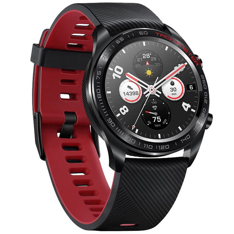 HUAWEI Honor Watch Magic Smart Sports Watch 1.2-inch Round Screen / Real-time Heart-rate Monitoring - Black / Silicone Strap-2