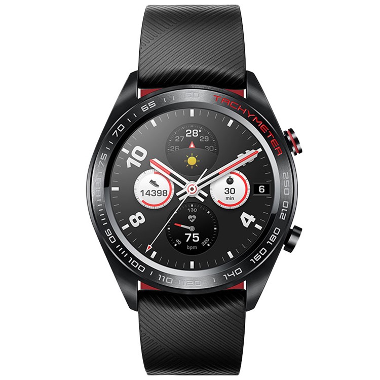 HUAWEI Honor Watch Magic Smart Sports Watch 1.2-inch Round Screen / Real-time Heart-rate Monitoring - Black / Silicone Strap-5