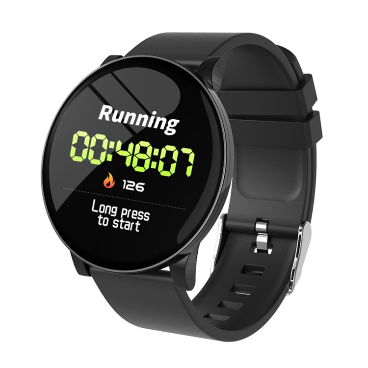 

W8 1.3-inch Round Screen Multi-functional Bluetooth 4.4 Sports Smart Watch - Black