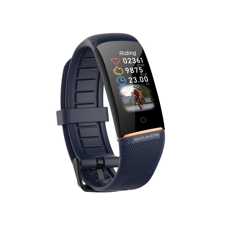 E98 Relógio Inteligente Freqüência Cardíaca Rastreador De Fitness Pedômetro Lembrete De Chamada Monitoramento Do Sono - Azul-4