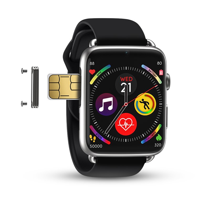 LEMONDA D20 1.88 inch Smartwatch Phone 4G Blood Pressure Fitness Bracelet for iPhone Android - Black-8