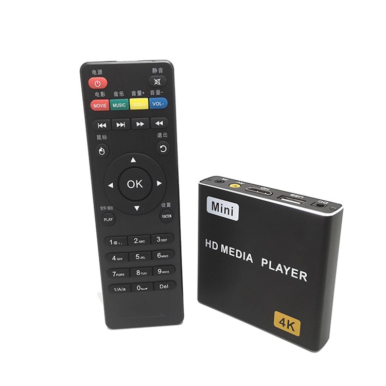 JEDX X1 4K Full HD 1080P Mini Media Player with HDMI+AV+USB+SE Auto Play - US Plug-7