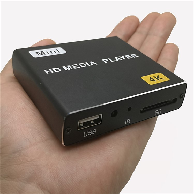 JEDX X1 4K Full HD 1080P Mini Media Player with HDMI+AV+USB+SE Auto Play - US Plug-9