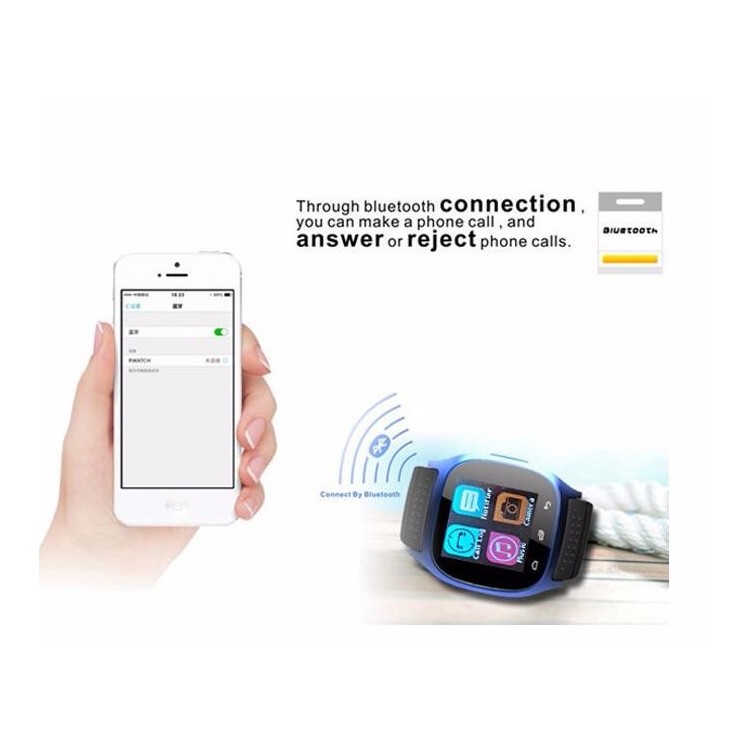 M26 1.4-inch Bluetooth Smart Watch Support Remote Shutter Pedometer Barometer for iOS & Android - Black-6