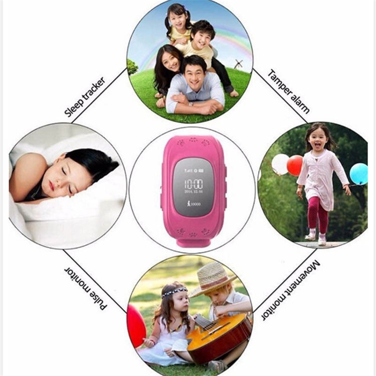 Q50 Children Smart Watch Kids Wrist Watch with Safety Monitoring GPS Tracker SOS Support SIM for IOS Android - Green-4