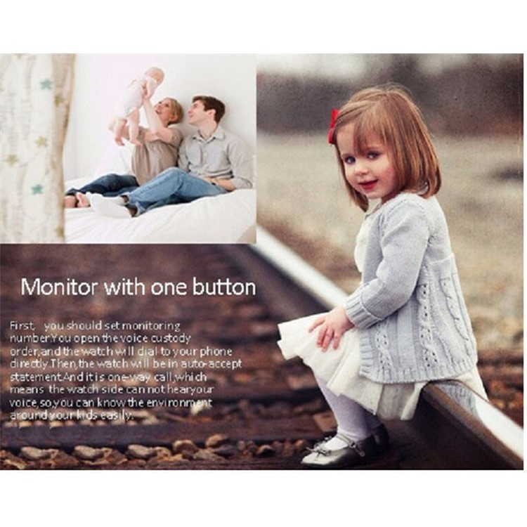 Q50 Children Watch Phone with Safety Monitoring GPS Tracker SOS Support SIM for IOS Android - White-7