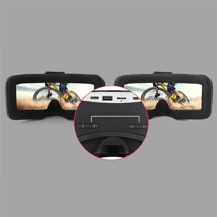MOTION V3 All-in-one 3D VR Glasses 5.5-inch IPS HD Screen Headset with Bluetooth Gamepad - Black / US Plug-4