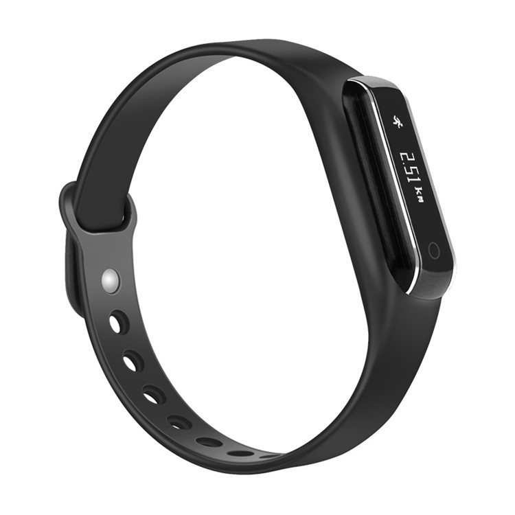 Dynamic Heart Rate Monitor 0.69-inch Bluetooth Smart Fitness Bracelet Touch Control - Black-5