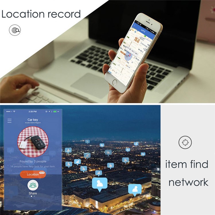 NUT Mini Smart Tracker Intelligent Bluetooth 4.0 Bidirectional Alarm Key Wallet Finder - White-6