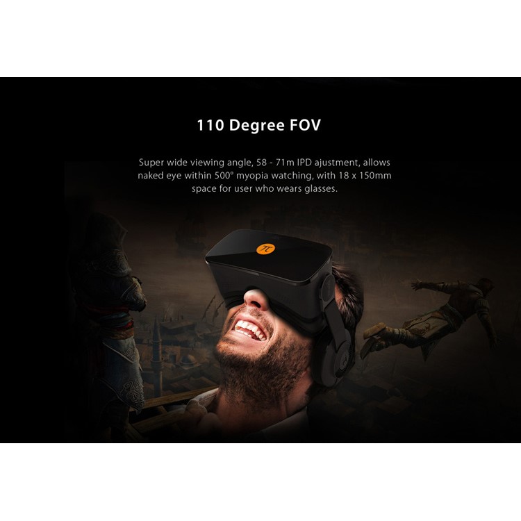 PIMAX 4K UHD Virtual Reality 3D PC Headset 110 Degree FOV 3840 x 2160P 8.29MP IPD Adjustment VR-15