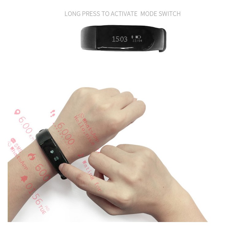 JOYROOM Heart Rate Monitor Bluetooth Smart Wrist Band IP67 Waterproof Activity Tracker/Sedentary Reminder - Black-8