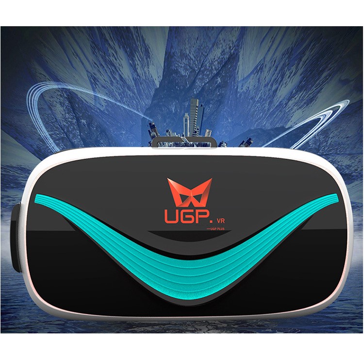 UGP V-3 3D Panoramic VR Virtual Reality Glasses Headset + Bluetooth Remote Controller for 3.5 - 6inch Smartphones-1