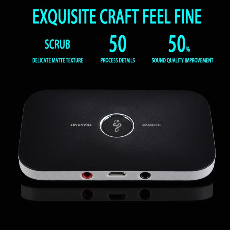 Bluetooth Wireless Receiver Transmitter with 3.5mm Audio-in - Black-1