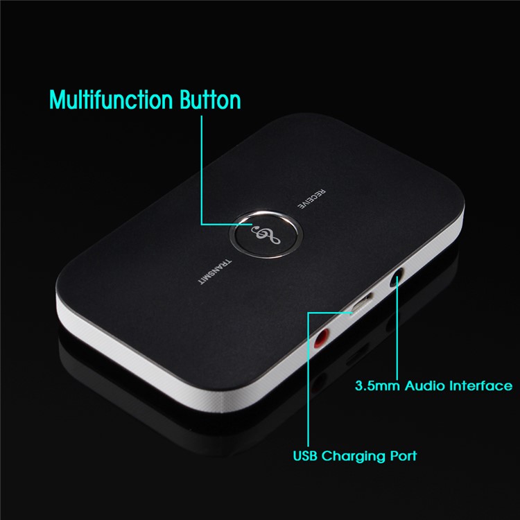 Bluetooth Wireless Receiver Transmitter with 3.5mm Audio-in - Black-4