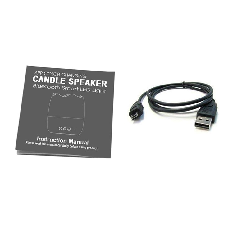 E15-CS02WH App Control Color Changing Candle Speaker Bluetooth Smart LED Light - White-10