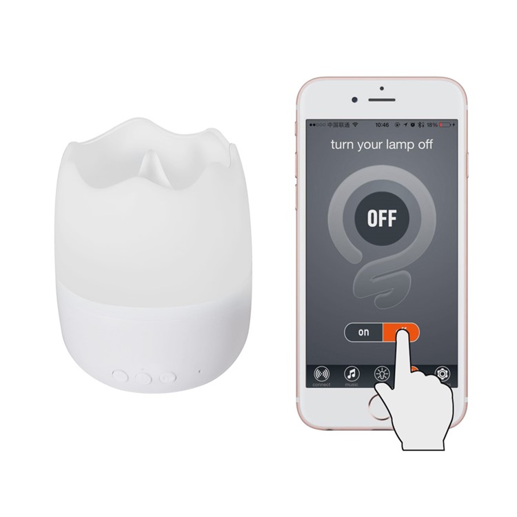 E15-CS02WH App Control Color Changing Candle Speaker Bluetooth Smart LED Light - White-2