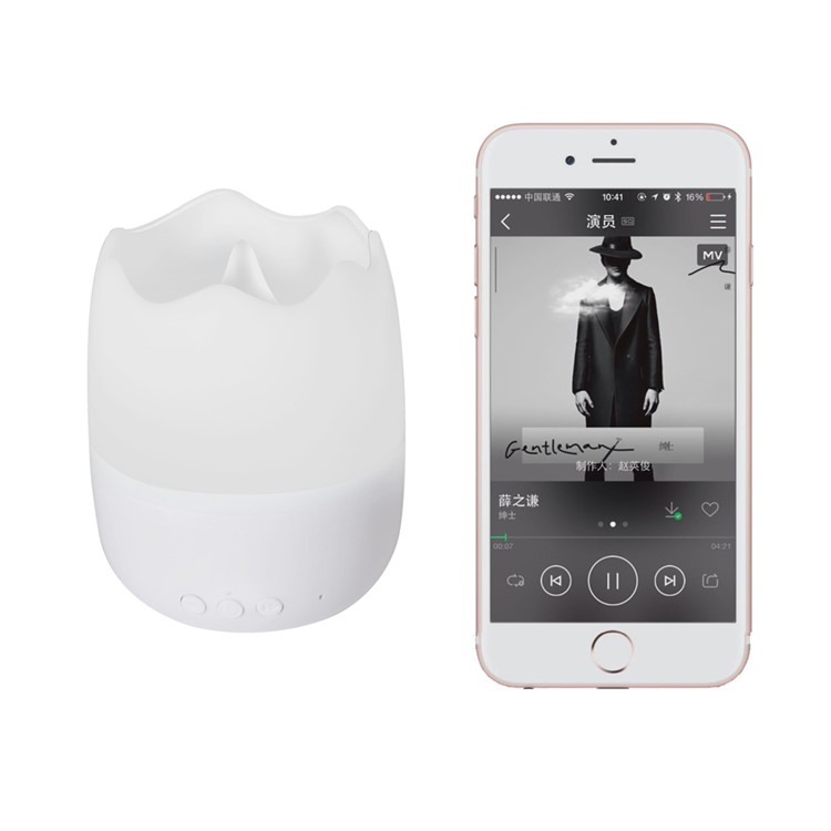 E15-CS02WH App Control Color Changing Candle Speaker Bluetooth Smart LED Light - White-4