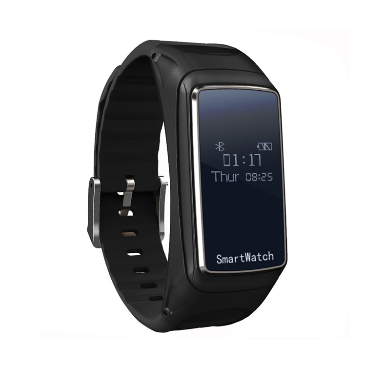 B2 Smart Sports Bracelet Bluetooth Headset 0.66-Inch Touch Screen for IOS Android - Black-2