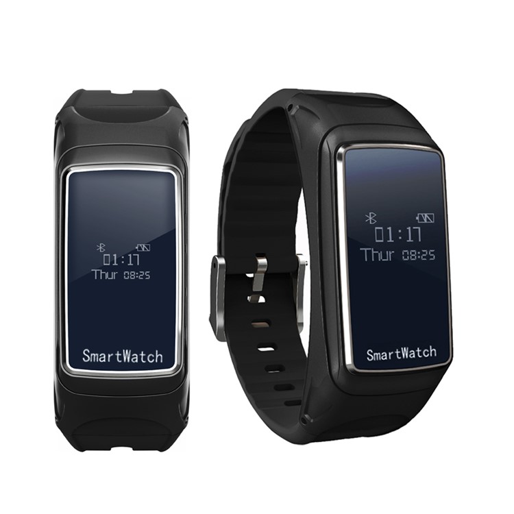 B2 Smart Sports Bracelet Bluetooth Headset 0.66-Inch Touch Screen for IOS Android - Black-4