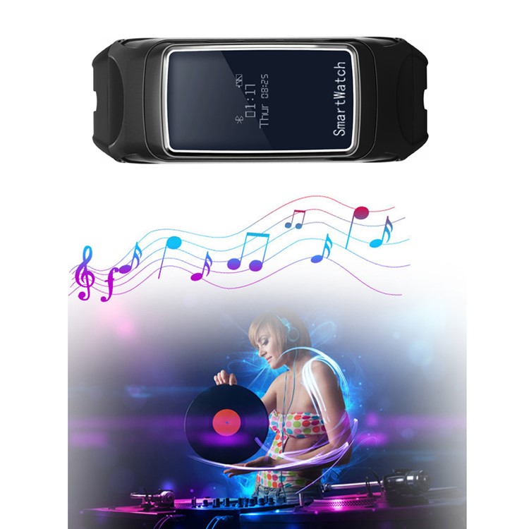 B2 Smart Sports Bracelet Bluetooth Headset 0.66-Inch Touch Screen for IOS Android - Black-6