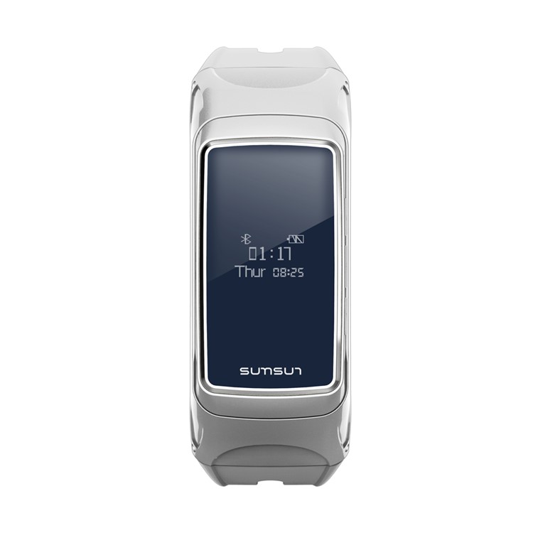 B2 Smart Bracelet Touch Screen Fitness Tracker Bluetooth Headset for IOS Android - White-2