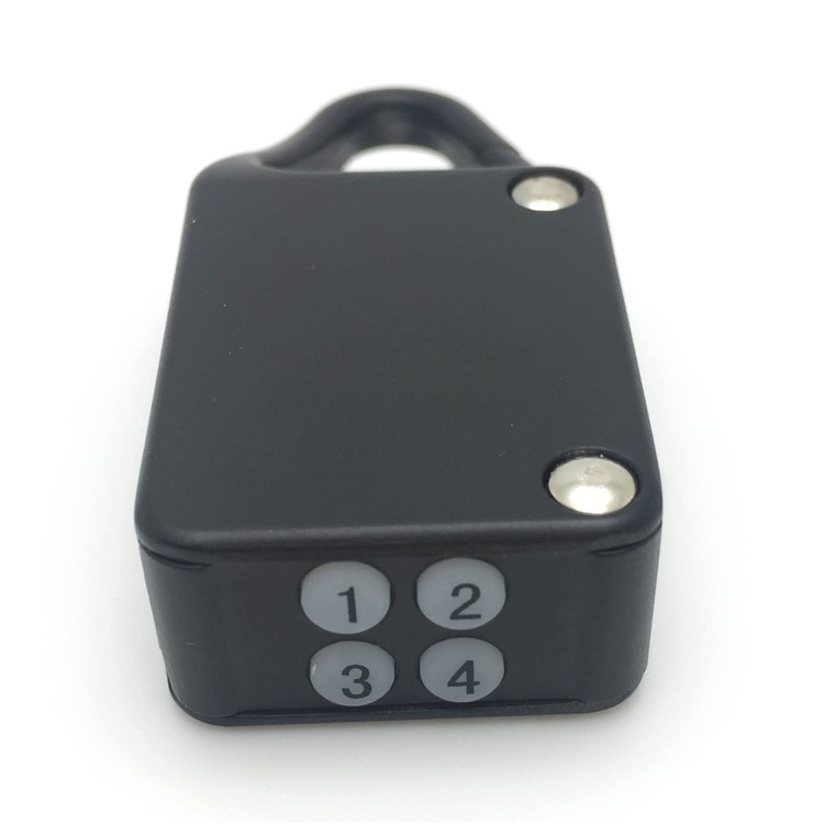 Key-less Bluetooth Smart Automatic Secure Padlock for iOS Android Devices - Black-4