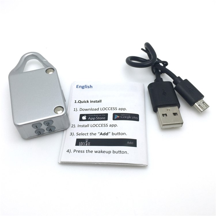 Smart Automatic Secure Padlock Key-less Bluetooth Padlock for iOS Android Devices - Silver Color-19