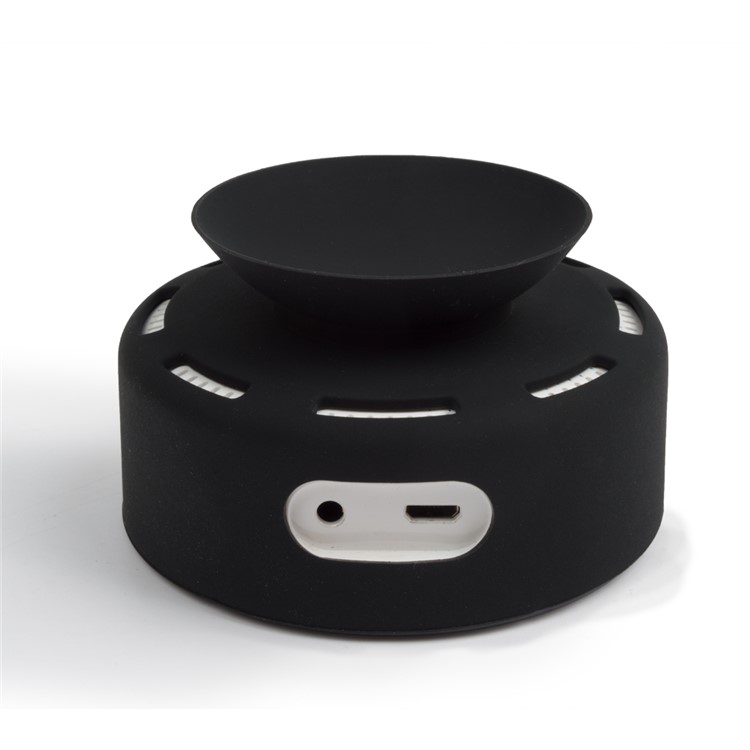 Desktop Suction Cup Silicone Protective Case for Amazon Echo Dot 2 - Black-3
