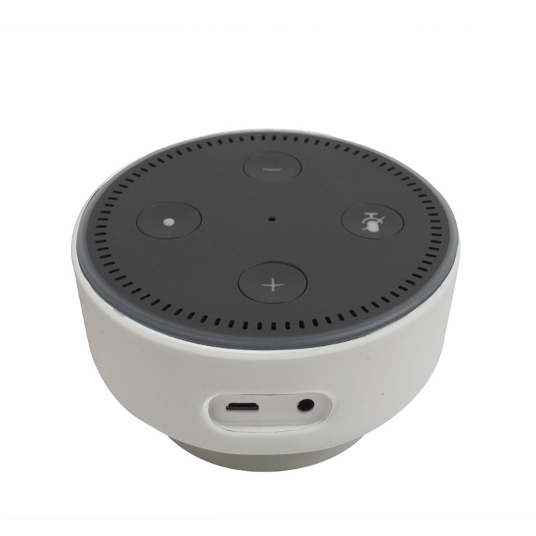 Desktop Suction Cup Silicone Protective Cover for Amazon Echo Dot 2 - White-2