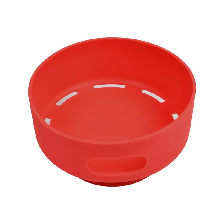 Silicone Protective Case with Desktop Suction Cup for Amazon Echo Dot 2 - Red-1