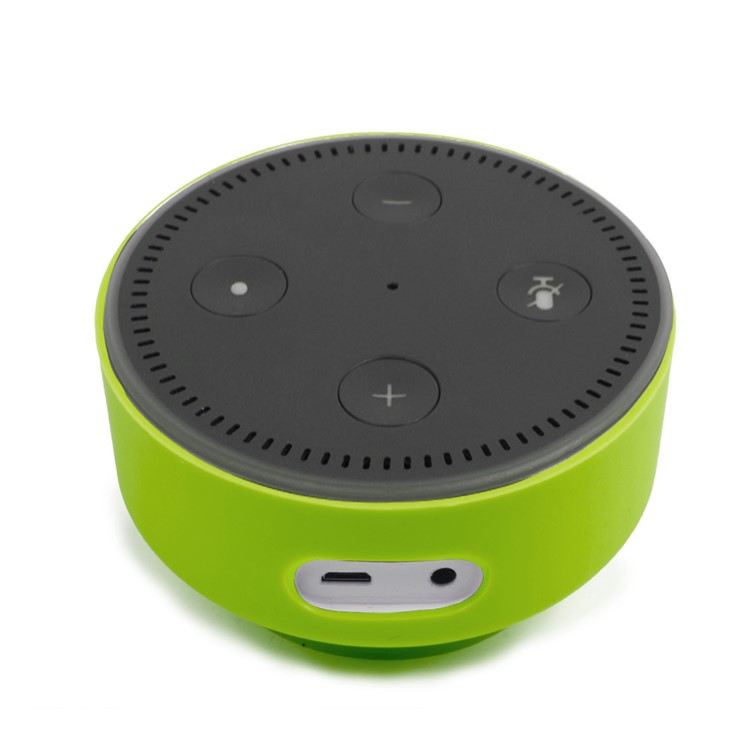 Desktop Suction Cup Soft Silicone Cover for Amazon Echo Dot 2 - Green-2