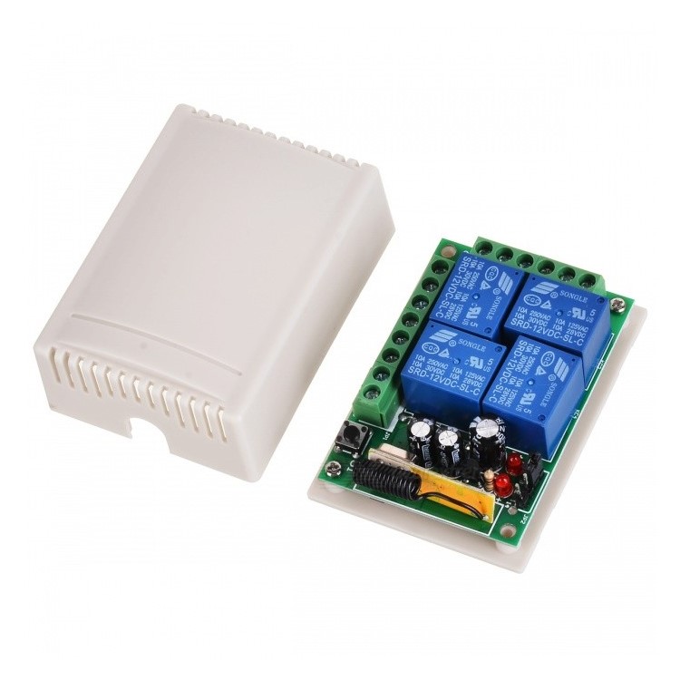 DC 12V RF 4-Channel Wireless Remote Controller Switch Module-3