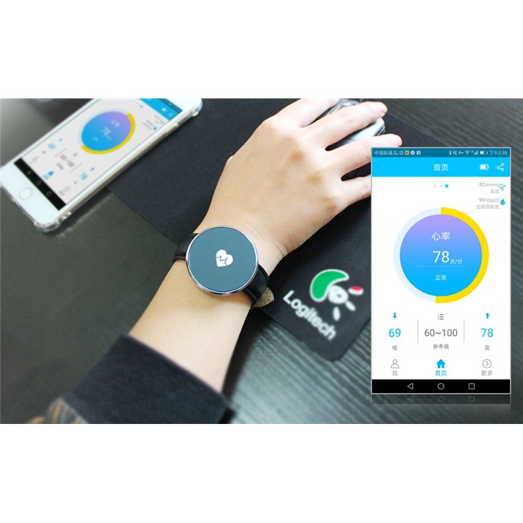 X7S Bluetooth 4.0 Smart Watch 0.96 \\"Imprimante OLED Android iOS avec moniteur de fréquence cardiaque - Noir-9