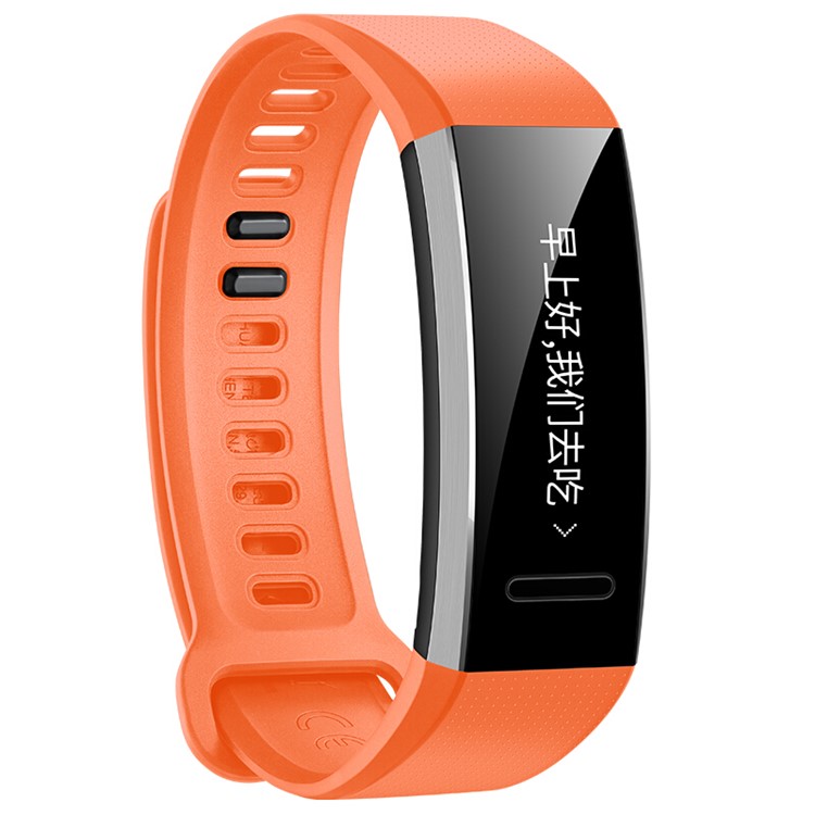 HUAWEI ERS-B29 Health Fitness Tracker Smart Bracelet Bluetooth 4.2 with Heart Rate Monitor for IOS Android (GPS Version) - Orange-2