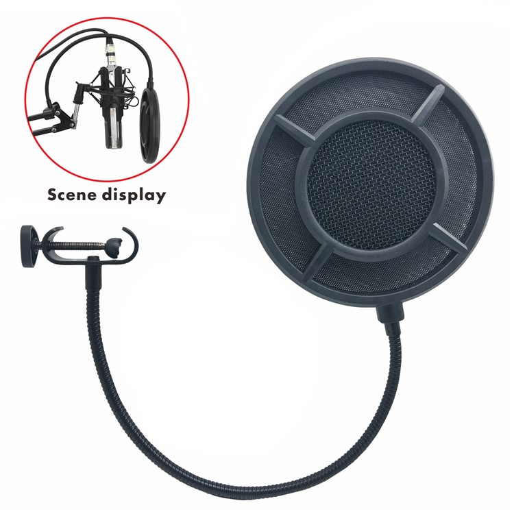 PS-1 Flexible Microphone Windshield Windscreen Mic Pop Filter Shield Cover for Speaking Karaoke Singing-1
