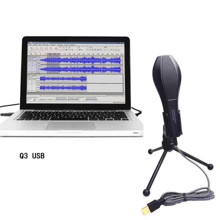 YANMAI Q5B 3.5mm Plug Gaming Podcast Microphone with Stand-2