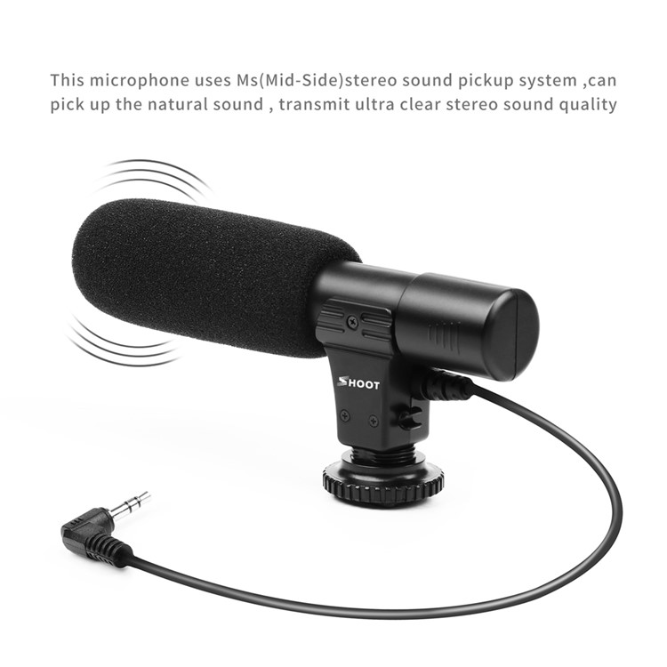 SHOOT Photography Interview Stereo Microphone Voice Recorder for Digital Camera Camcorder-7