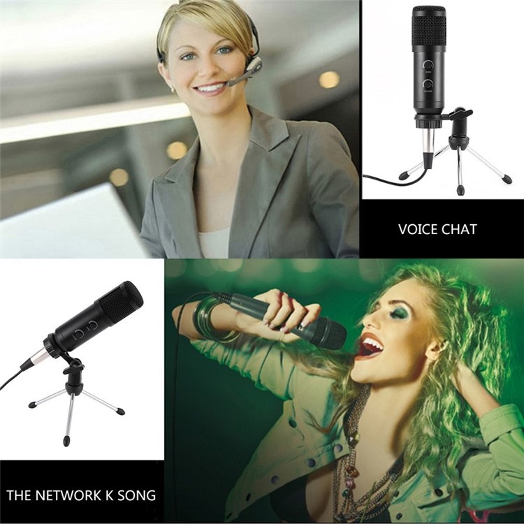 MK-F600TL Studio Professional Condenser Wired Microphone with Tripod - Black-6