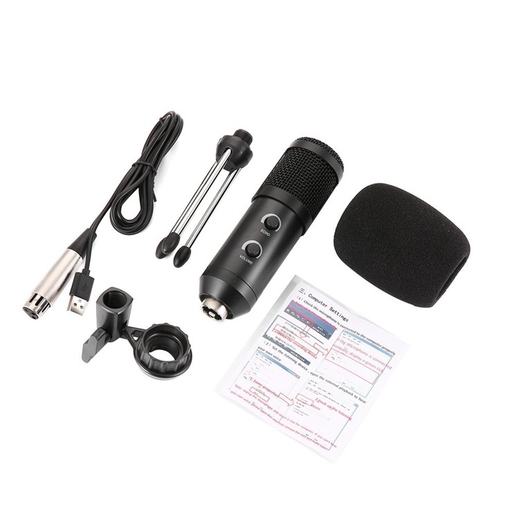 MK-F600TL Studio Professional Condenser Wired Microphone with Tripod - Black-9