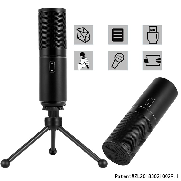 Q9 Desktop USB Condenser Microphone with LED Indicator-14