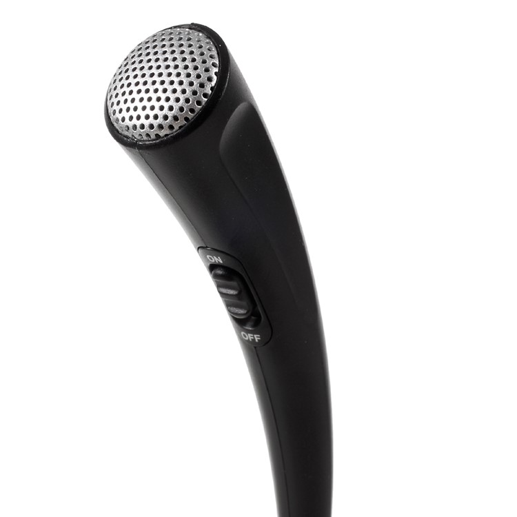 BENWIS M200 USB Powered HD Voice De-nose Rotary Wired Microphone with Desk Stand - Black-4