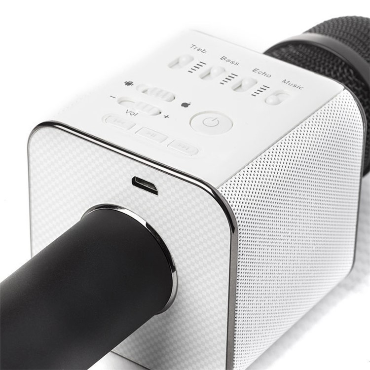 Q9 Karaoke KTV Wireless Portable Microphone Bluetooth Microphone Speaker for iPhone Samsung - Black-3