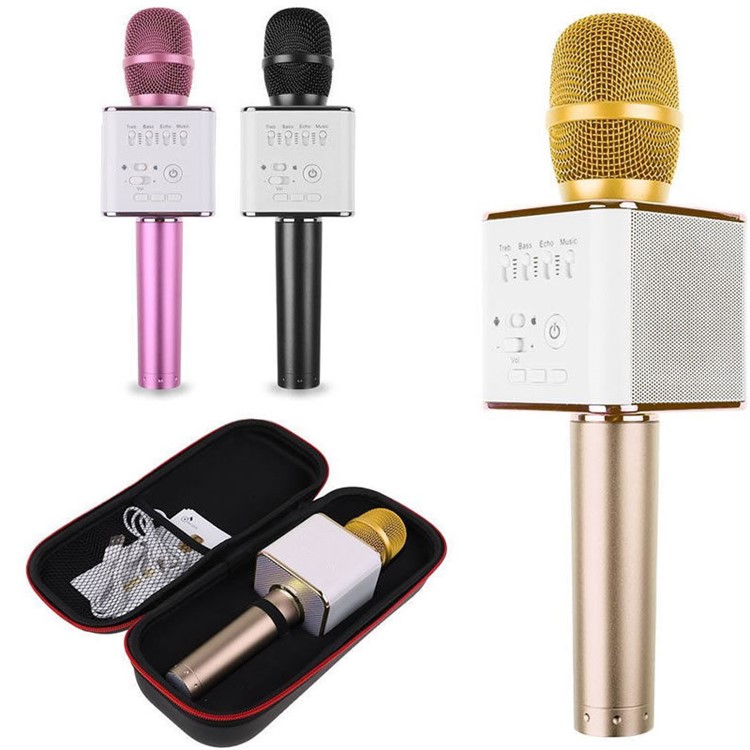 Q9 Portable Wireless Bluetooth Karaoke KTV Microphone Speaker for iPhone Samsung - Gold Color-10