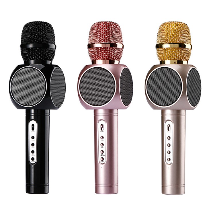 E103 Wireless Microphone Karaoke Player Party Home KTV Singing Record Bluetooth Speaker - Black-3