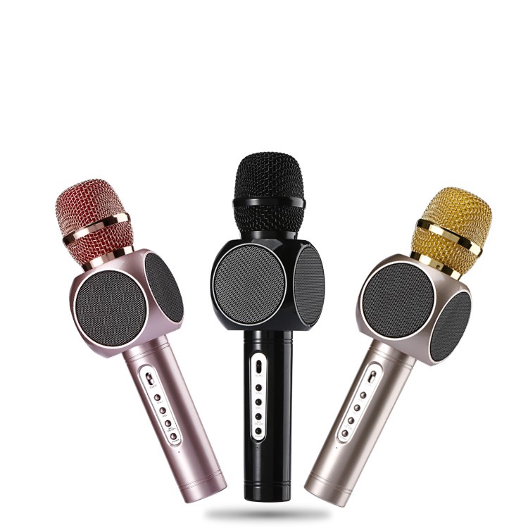 E103 Wireless Microphone Karaoke Player Party Home KTV Singing Record Bluetooth Speaker - Black-4