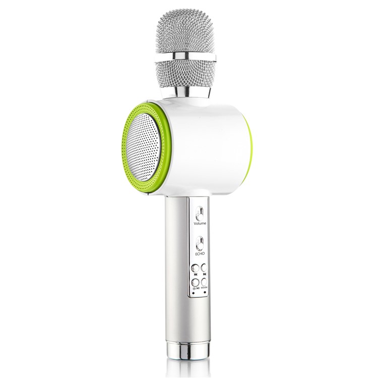 Q911 Handheld Bluetooth Wireless Karaoke Microphone Car Kit FM Transmitter - Silver-1